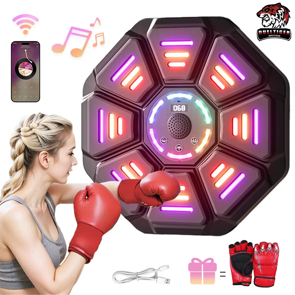 New Smart Music Boxing Machine Bluetooth Wall Mounted Music Boxing Trainer Gym Home Electronic Boxing Target Punching Equipment