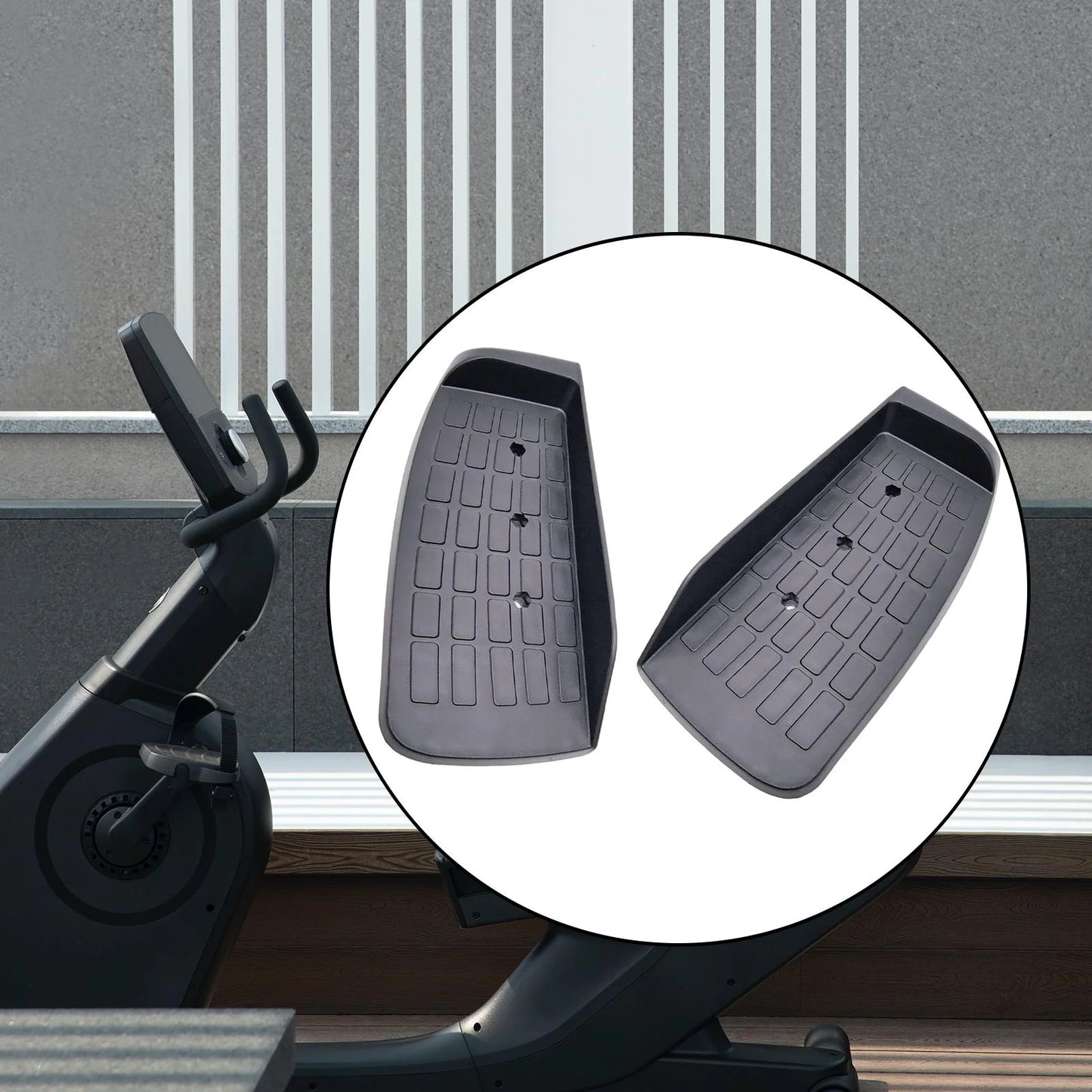 1 Pair Elliptical Machine Foot Pedals Fitness Equipment Pedals Simple to Install Elliptical Trainer Pedals for Exercise Parts